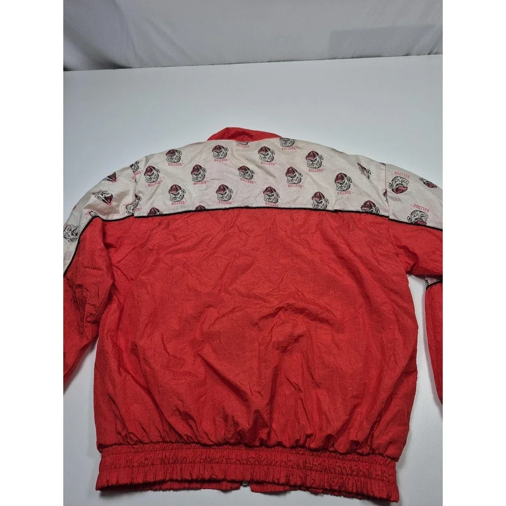 Vintage Georgia Bulldogs Jacket Mens Large Red NCAA Football J Plus 90s